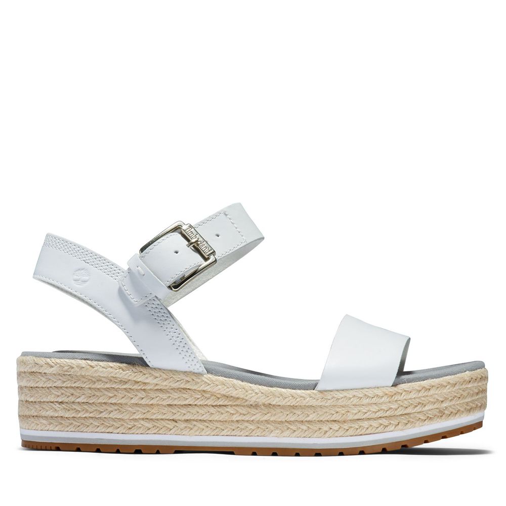 Sandalias Timberland Mujer Santorini Sun Ankle Strap Blancas - Chile BUG-394706